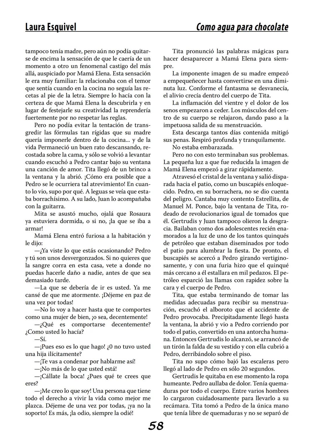 COMO AGUA PARA
CHOCOLATE
LAURA ESQUIVEL
I Enero Tortas de Navidad
INGREDIENTES:
1 lata de sardinas
1½ chorizo
1 cebolla
orégano
1 lata de ch