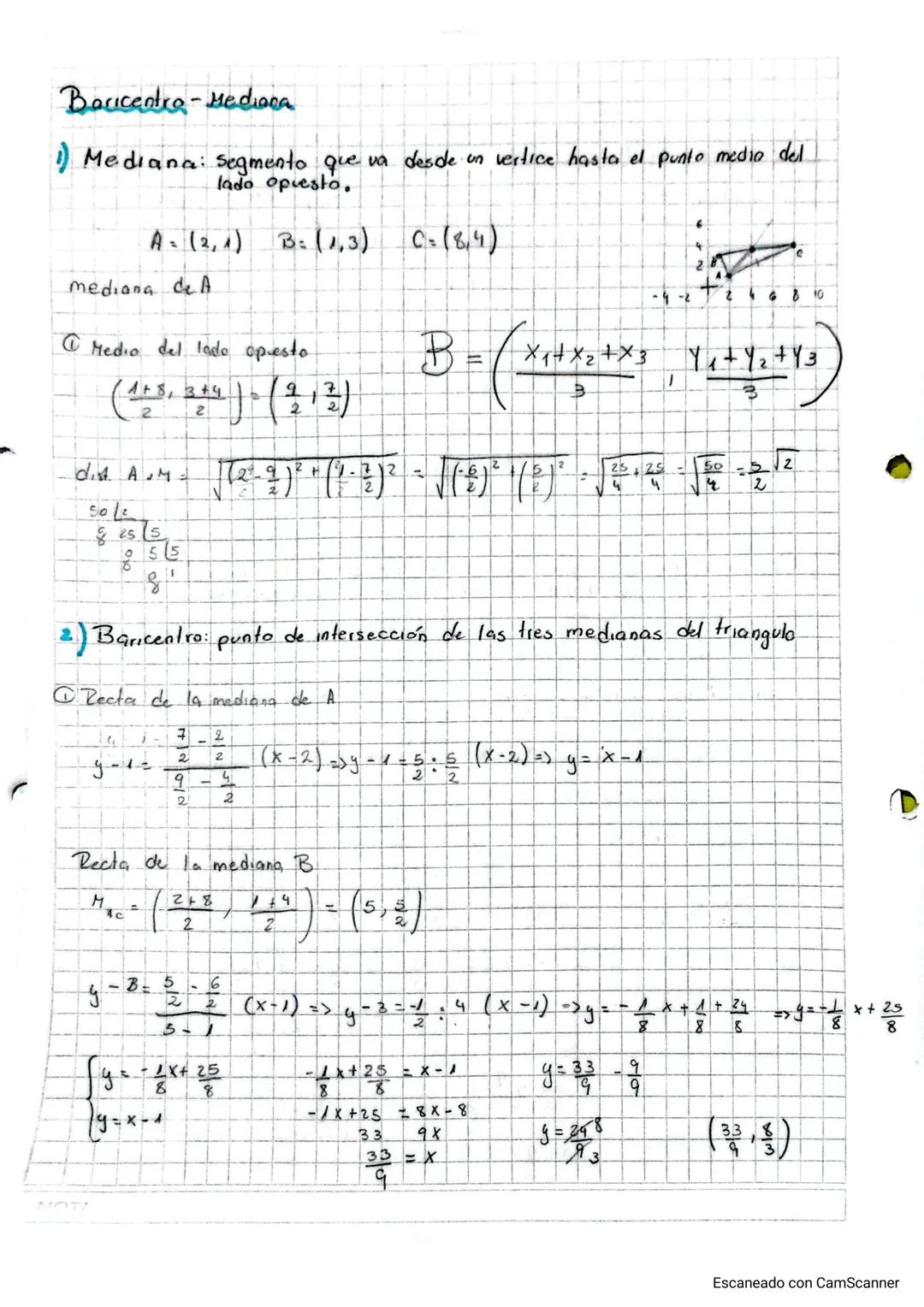 X= 2
Papel de libra de caña de azúcar.
Ortocentro - Alturas
1) Alturas: es el segmento que va desde un vértice hacia su lado opresto.
(o pro