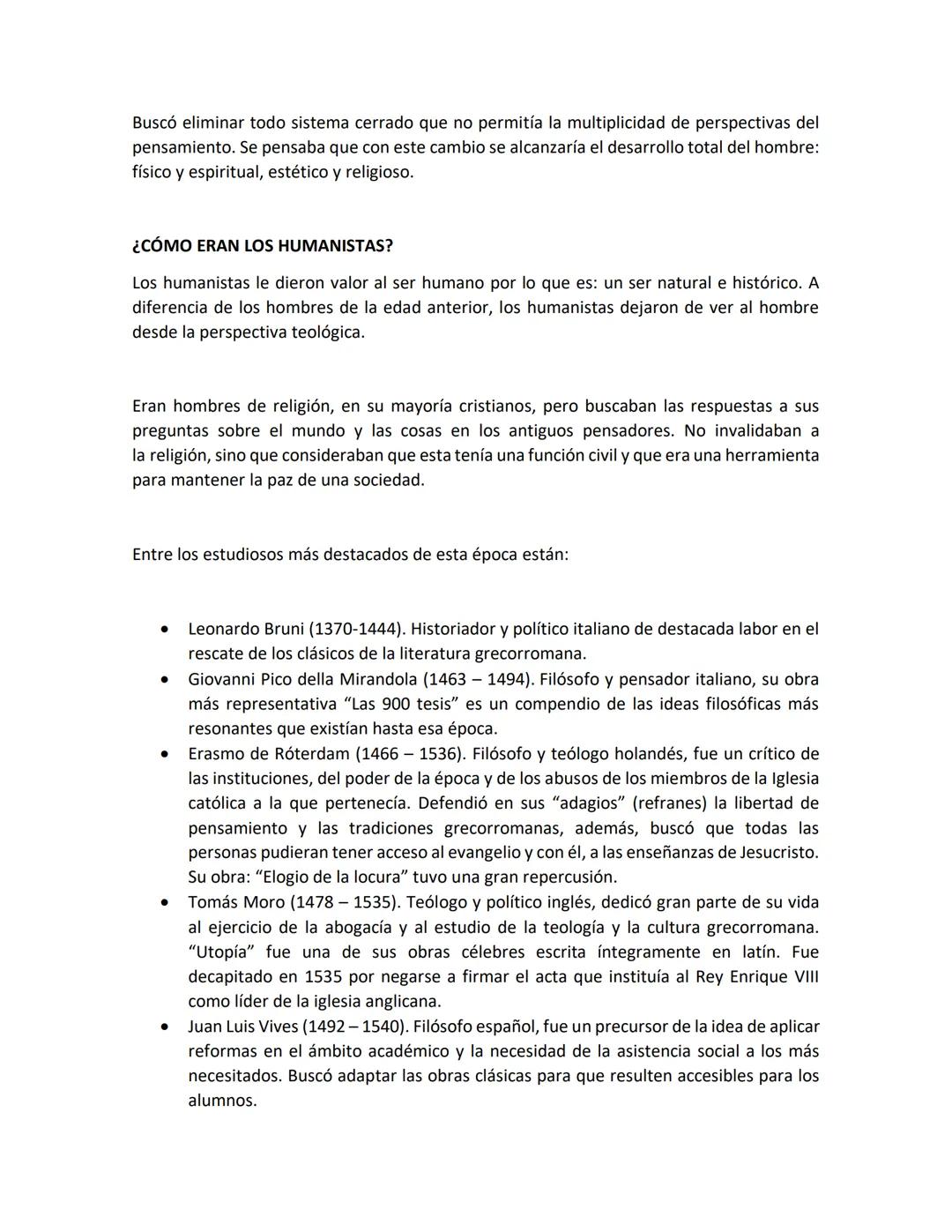 HUMANISMO
¿QUÉ ES EL HUMANISMO?
El humanismo fue un movimiento filosófico, intelectual y cultural europeo surgido en el
siglo XIV que se bas