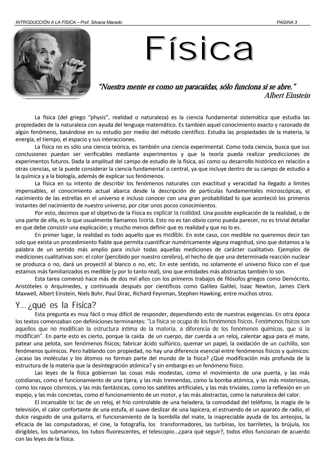 2011
Introducción a la
FÍSICA
4° Año Secundaria
Prof. Silvana Macedo
Colegio
La Inmaculada INTRODUCCIÓN A LA FISICA - Prof. Silvana Macedo
I