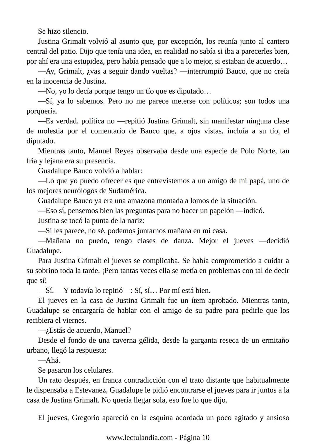 Liliana Bodoc
La entrevista
Lectulandia Cuatro jóvenes que nunca se hubiesen reunido por voluntad propia deben
entrevistar a una persona des