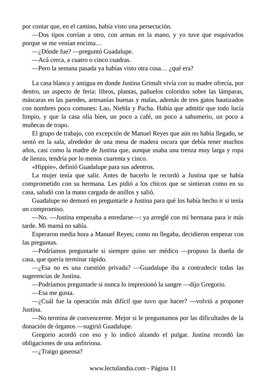 Liliana Bodoc
La entrevista
Lectulandia Cuatro jóvenes que nunca se hubiesen reunido por voluntad propia deben
entrevistar a una persona des