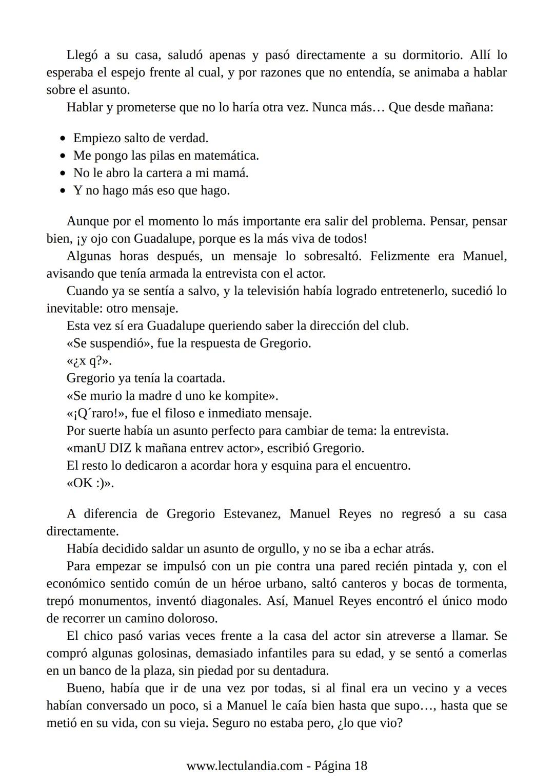 Liliana Bodoc
La entrevista
Lectulandia Cuatro jóvenes que nunca se hubiesen reunido por voluntad propia deben
entrevistar a una persona des