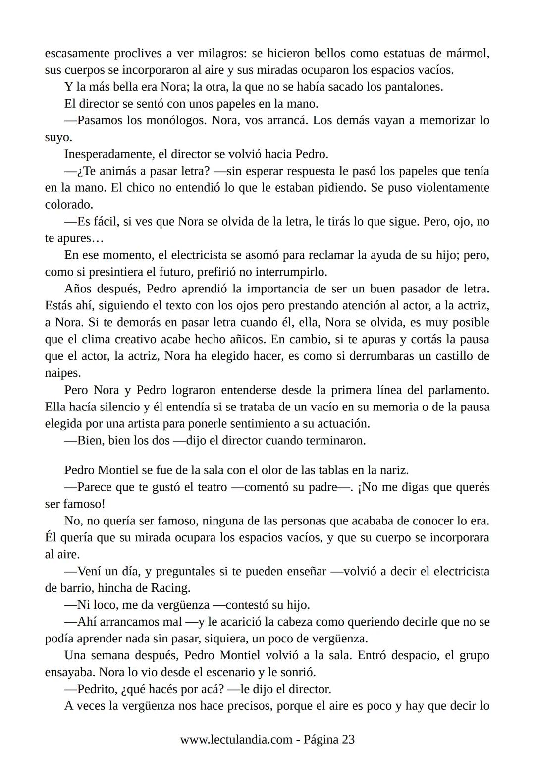 Liliana Bodoc
La entrevista
Lectulandia Cuatro jóvenes que nunca se hubiesen reunido por voluntad propia deben
entrevistar a una persona des