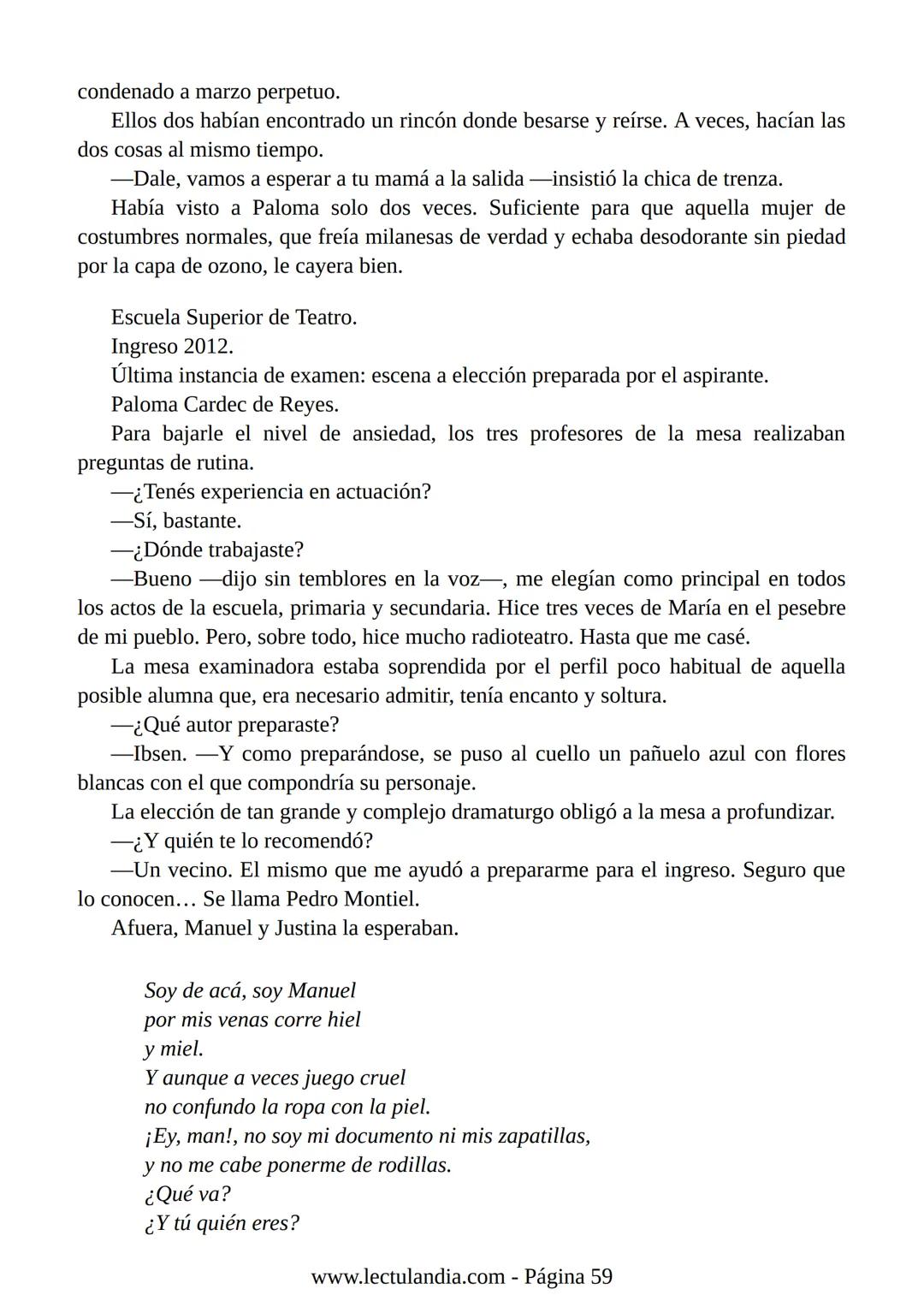 Liliana Bodoc
La entrevista
Lectulandia Cuatro jóvenes que nunca se hubiesen reunido por voluntad propia deben
entrevistar a una persona des