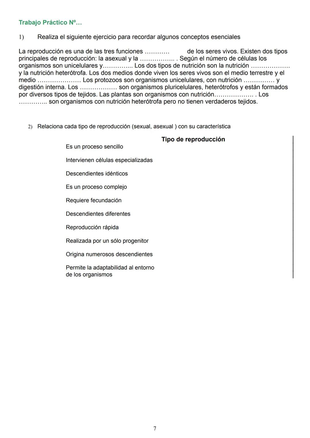 La función reproducción
La reproducción es una de las funciones esenciales de los seres vivos, que asegura la supervivencia de
las especies