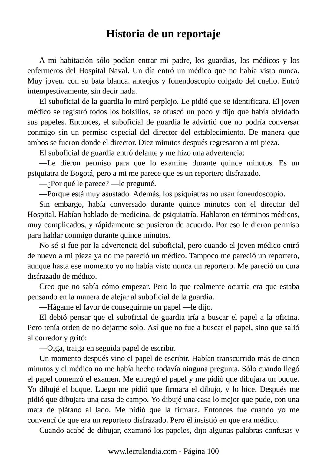 Relato de
un náufrago
GABRIEL GARCÍA
MÁRQUEZ
PREMIO NOBEL DE LITERATURA
BESTSELLER
INTERNACIONAL
Lectulandia Gabriel García Márquez se d