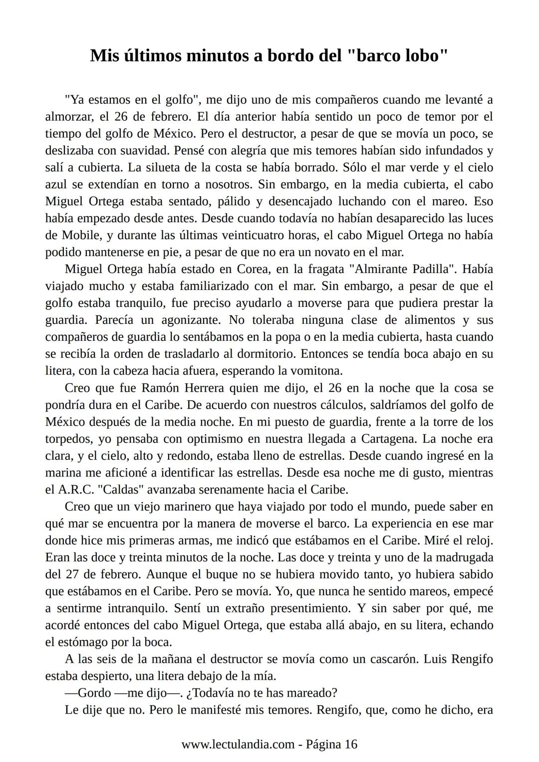 Relato de
un náufrago
GABRIEL GARCÍA
MÁRQUEZ
PREMIO NOBEL DE LITERATURA
BESTSELLER
INTERNACIONAL
Lectulandia Gabriel García Márquez se d