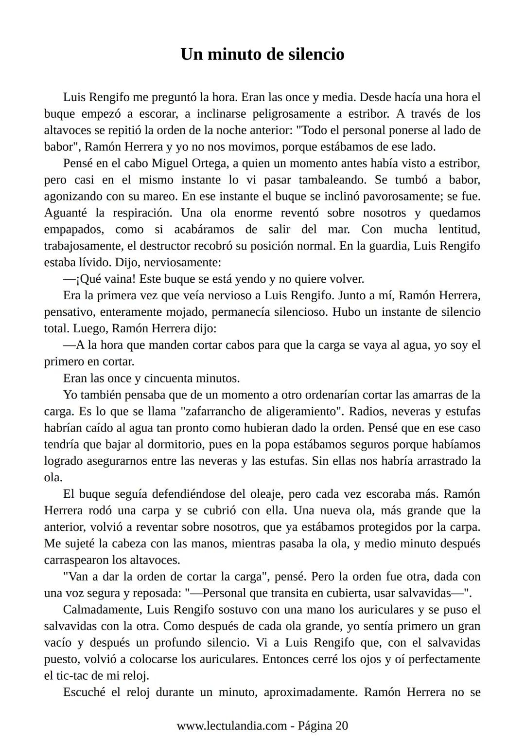 Relato de
un náufrago
GABRIEL GARCÍA
MÁRQUEZ
PREMIO NOBEL DE LITERATURA
BESTSELLER
INTERNACIONAL
Lectulandia Gabriel García Márquez se d