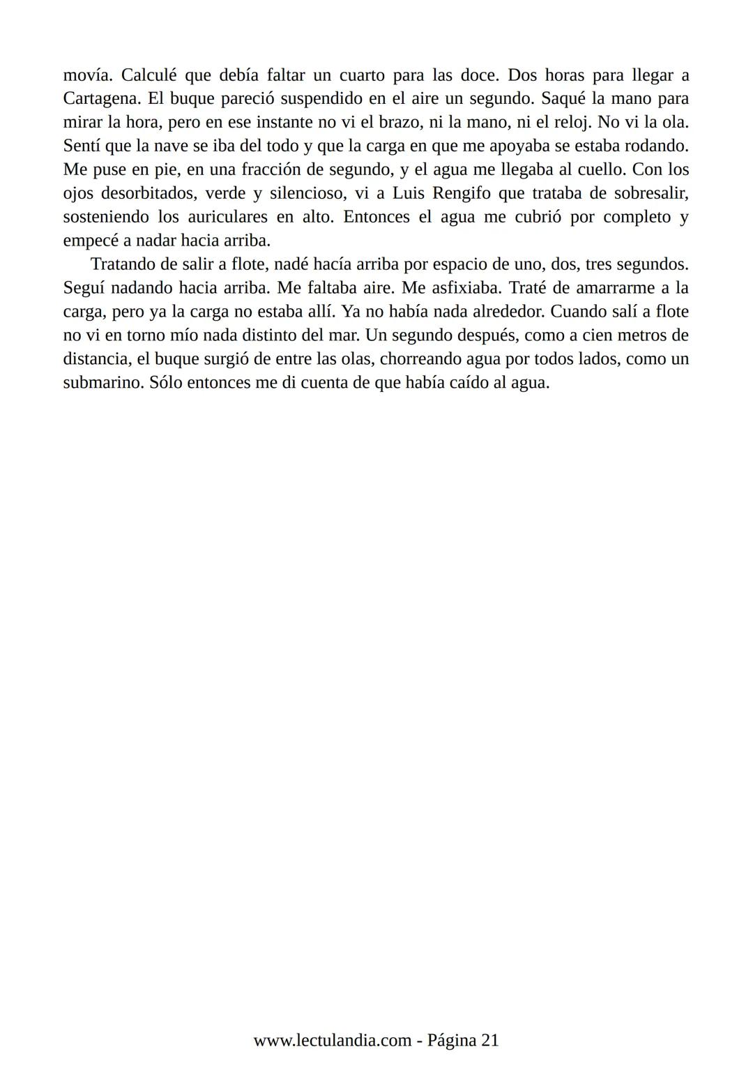 Relato de
un náufrago
GABRIEL GARCÍA
MÁRQUEZ
PREMIO NOBEL DE LITERATURA
BESTSELLER
INTERNACIONAL
Lectulandia Gabriel García Márquez se d