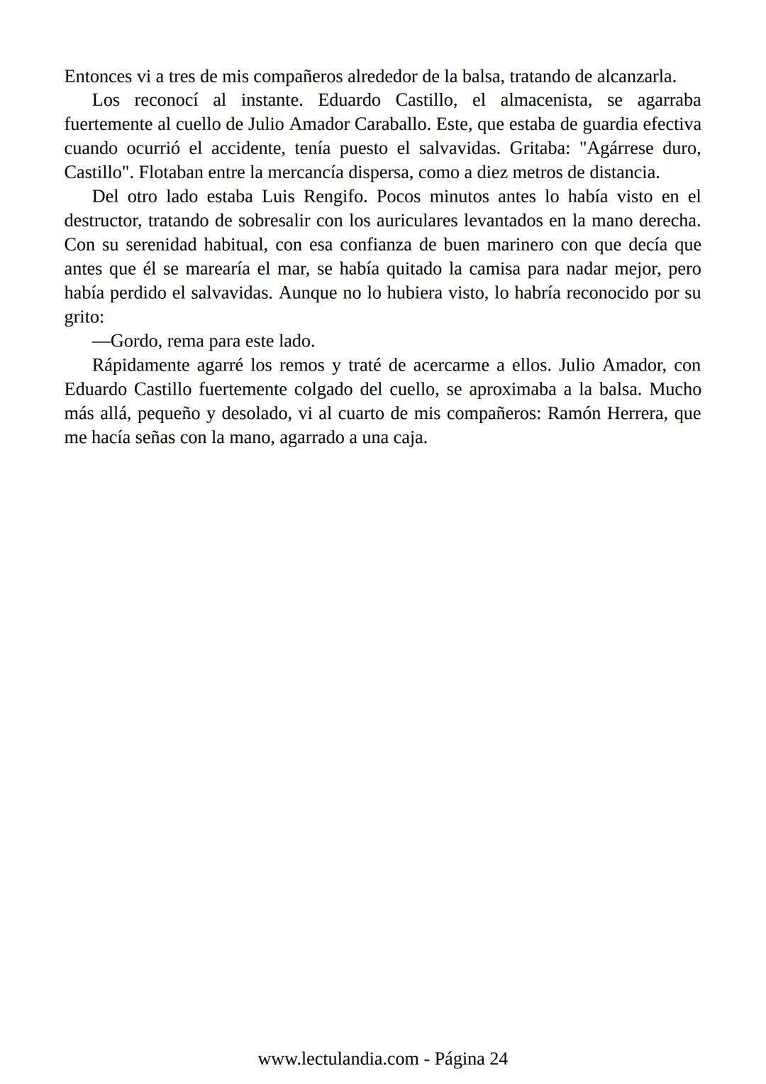 Relato de
un náufrago
GABRIEL GARCÍA
MÁRQUEZ
PREMIO NOBEL DE LITERATURA
BESTSELLER
INTERNACIONAL
Lectulandia Gabriel García Márquez se d