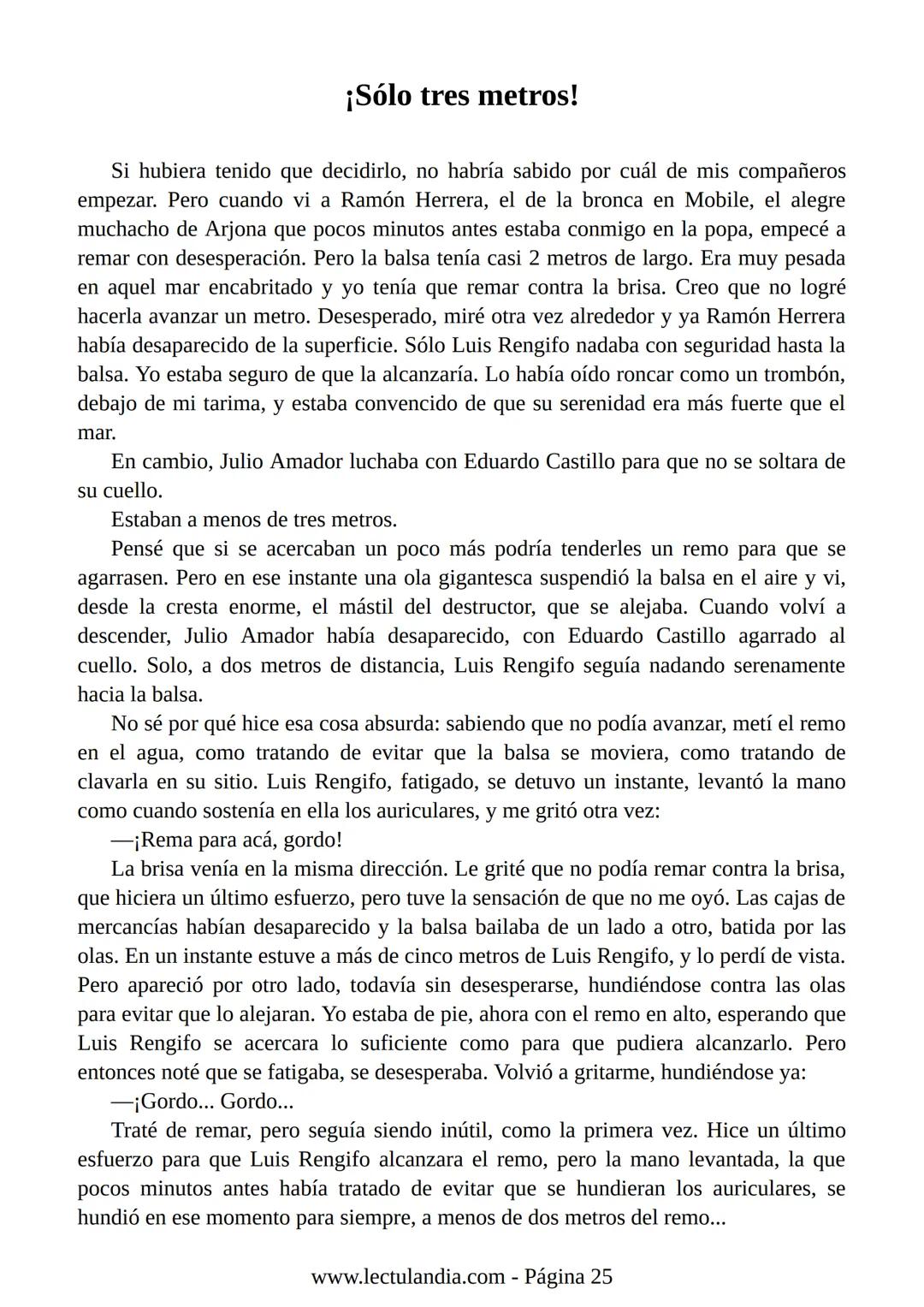 Relato de
un náufrago
GABRIEL GARCÍA
MÁRQUEZ
PREMIO NOBEL DE LITERATURA
BESTSELLER
INTERNACIONAL
Lectulandia Gabriel García Márquez se d