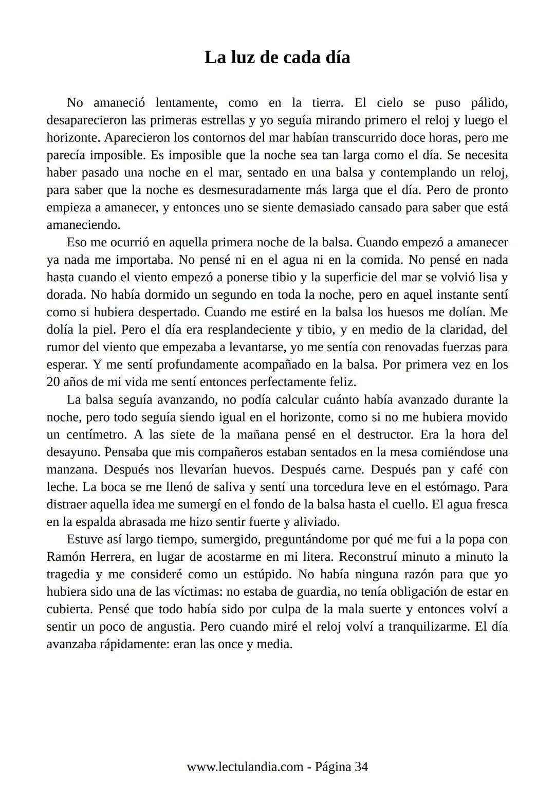 Relato de
un náufrago
GABRIEL GARCÍA
MÁRQUEZ
PREMIO NOBEL DE LITERATURA
BESTSELLER
INTERNACIONAL
Lectulandia Gabriel García Márquez se d