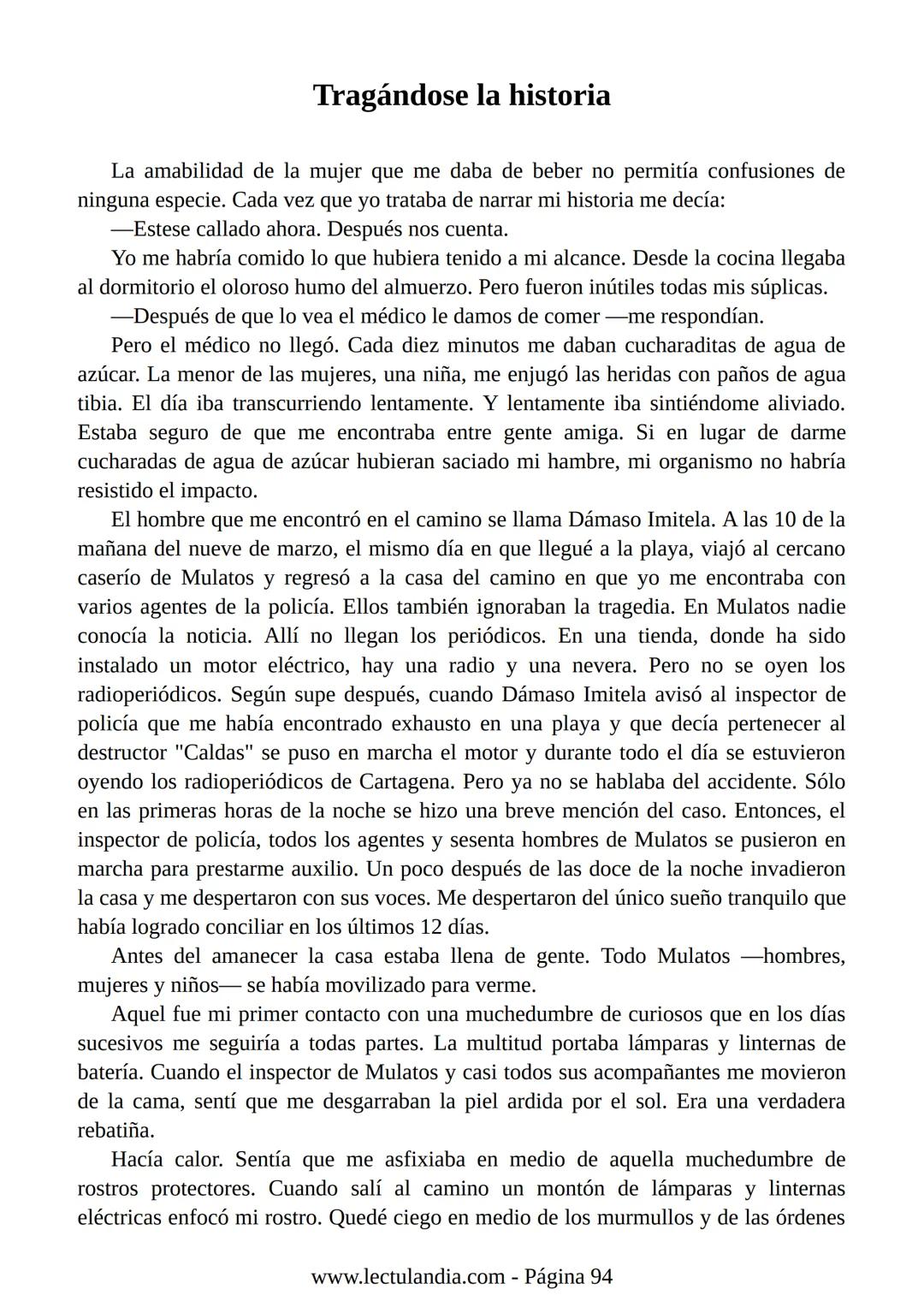 Relato de
un náufrago
GABRIEL GARCÍA
MÁRQUEZ
PREMIO NOBEL DE LITERATURA
BESTSELLER
INTERNACIONAL
Lectulandia Gabriel García Márquez se d