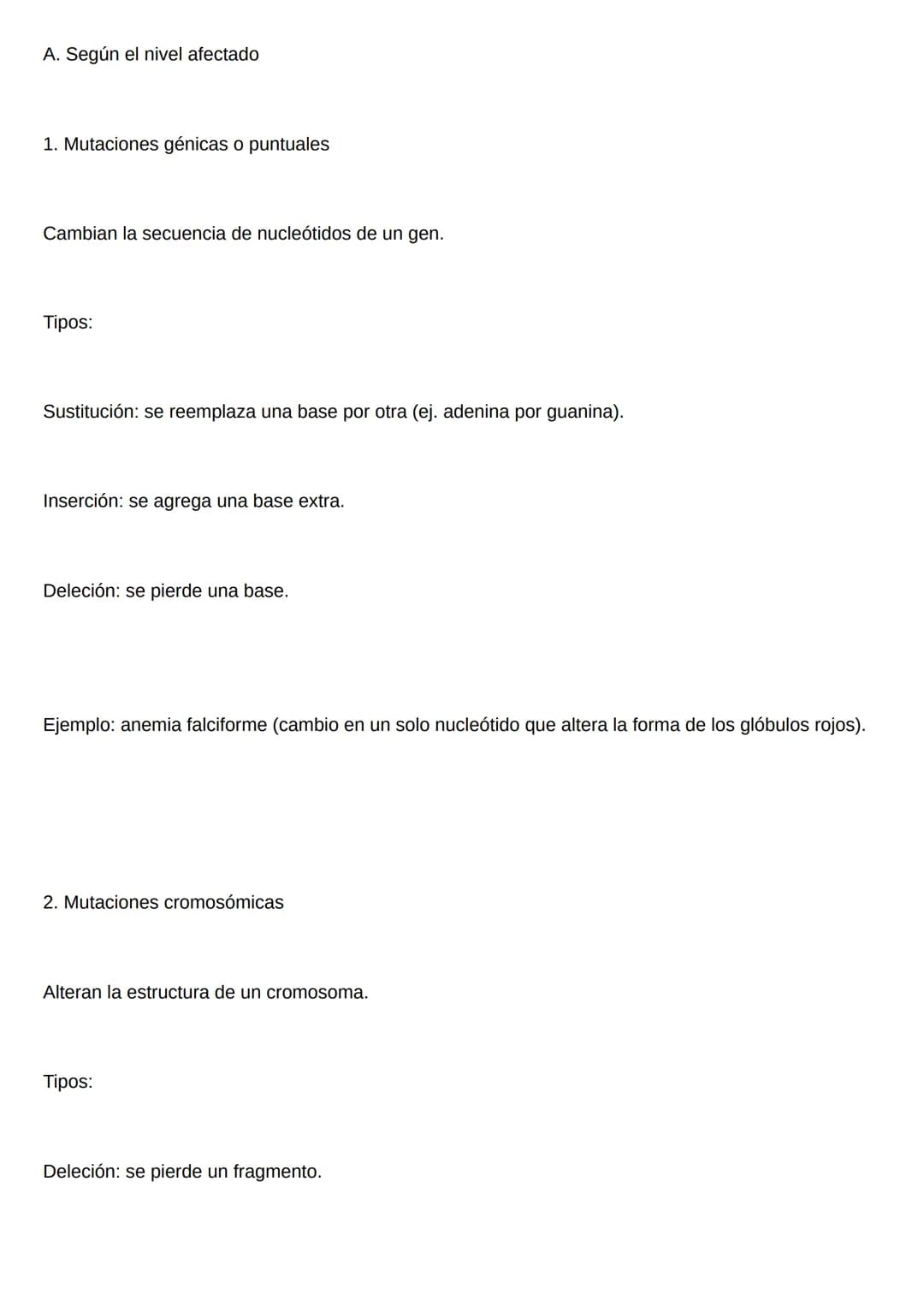 1. ¿Qué son las mutaciones?
Las mutaciones son cambios permanentes en la secuencia del ADN de un organismo.
Pueden modificar:
Un solo gen.
L