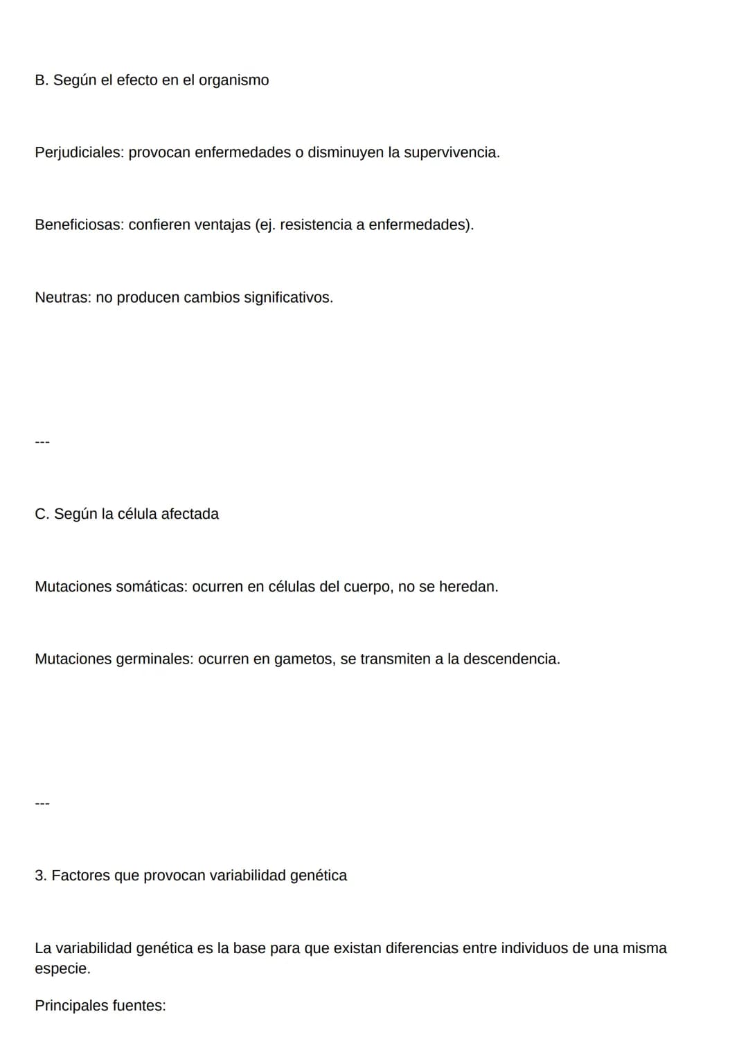 1. ¿Qué son las mutaciones?
Las mutaciones son cambios permanentes en la secuencia del ADN de un organismo.
Pueden modificar:
Un solo gen.
L