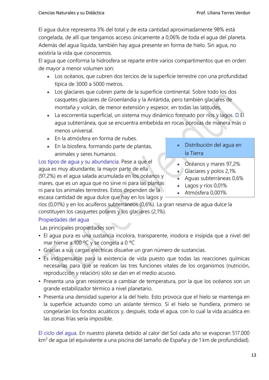 Ciencias Naturales y su Didáctica
Prof. Liliana Torres Verdun
La unidad es la variedad, y la variedad en la unidad es la ley suprema del uni