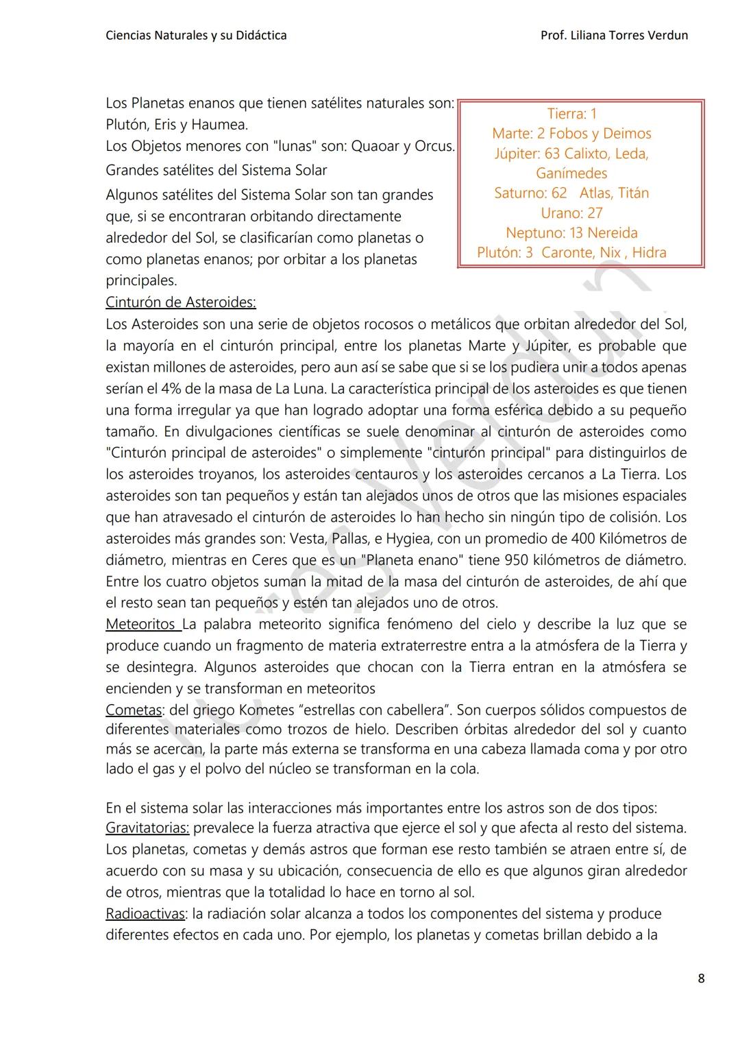 Ciencias Naturales y su Didáctica
Prof. Liliana Torres Verdun
La unidad es la variedad, y la variedad en la unidad es la ley suprema del uni