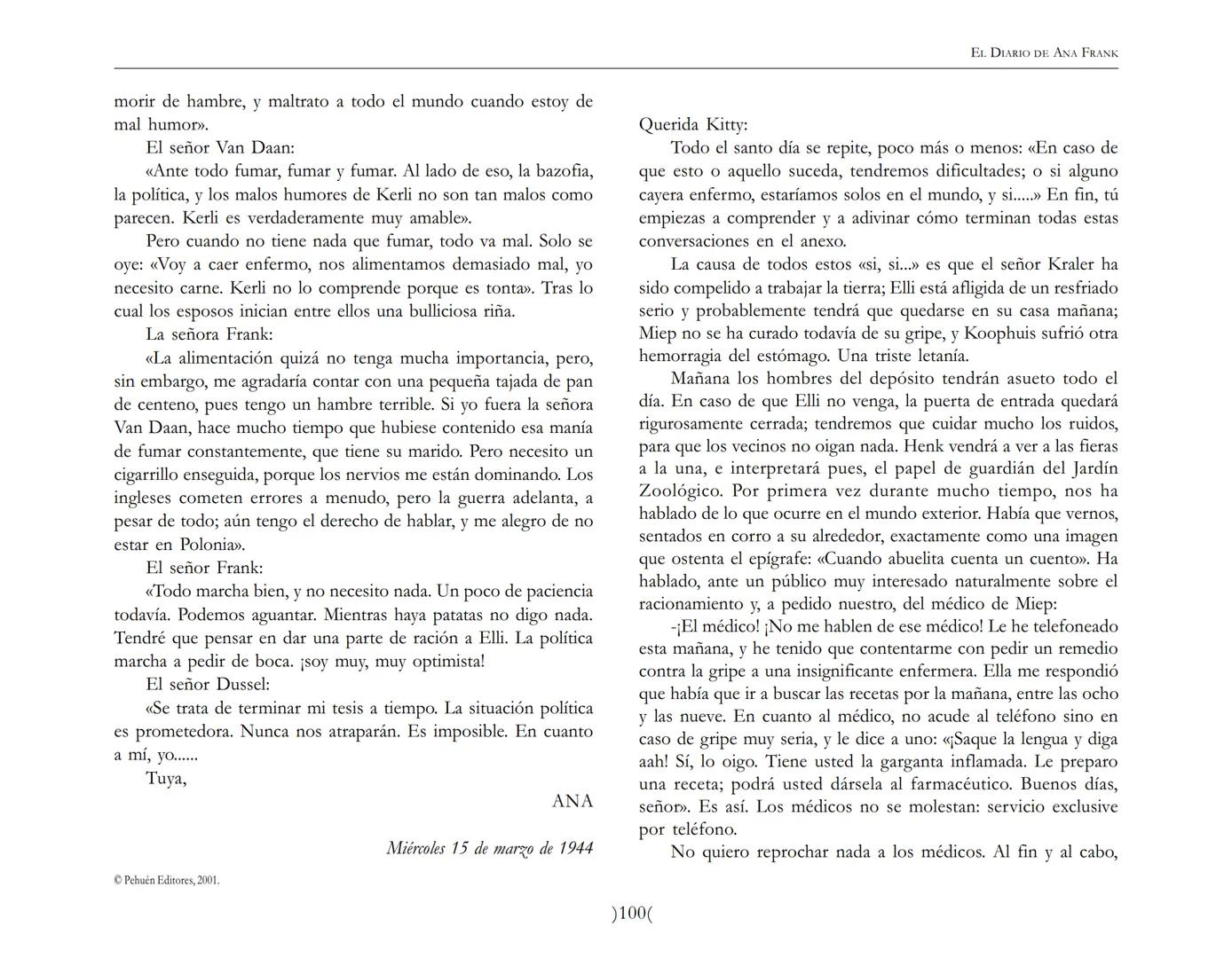 El Diario de
Ana Frank ## EL DIARIO DE ANA FRANK
## NOTA DEL TRADUCTOR
Función de mediar -de intermediar- entre dos mundos, entre
dos univ