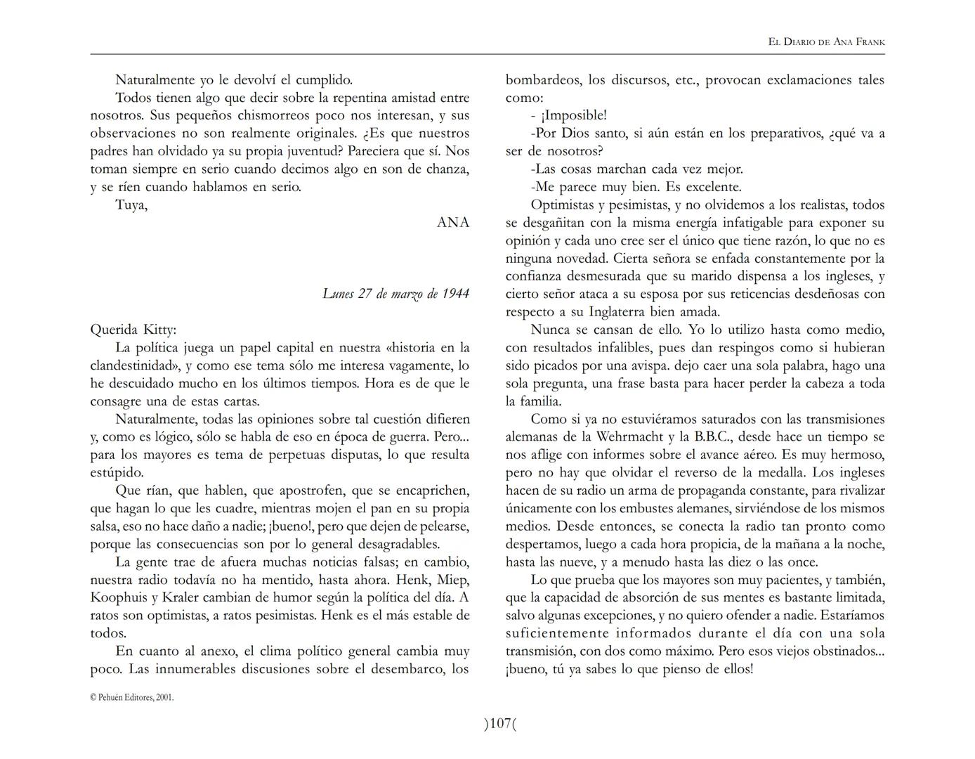 El Diario de
Ana Frank ## EL DIARIO DE ANA FRANK
## NOTA DEL TRADUCTOR
Función de mediar -de intermediar- entre dos mundos, entre
dos univ
