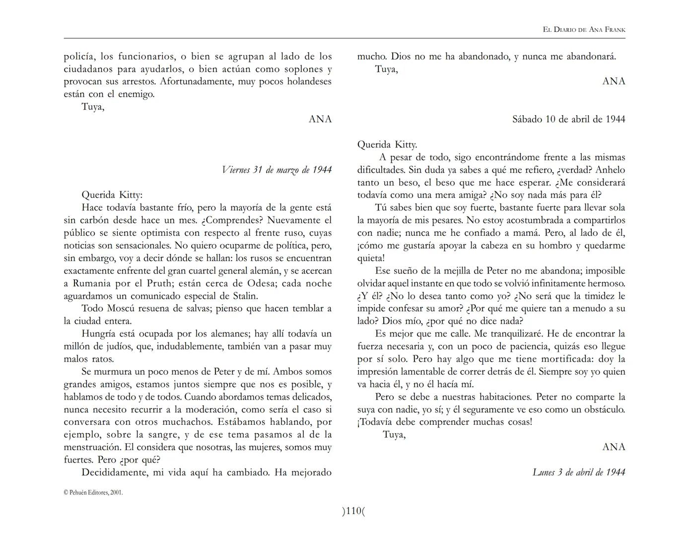 El Diario de
Ana Frank ## EL DIARIO DE ANA FRANK
## NOTA DEL TRADUCTOR
Función de mediar -de intermediar- entre dos mundos, entre
dos univ