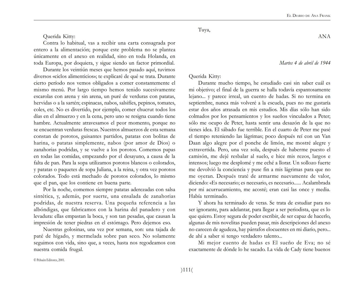 El Diario de
Ana Frank ## EL DIARIO DE ANA FRANK
## NOTA DEL TRADUCTOR
Función de mediar -de intermediar- entre dos mundos, entre
dos univ