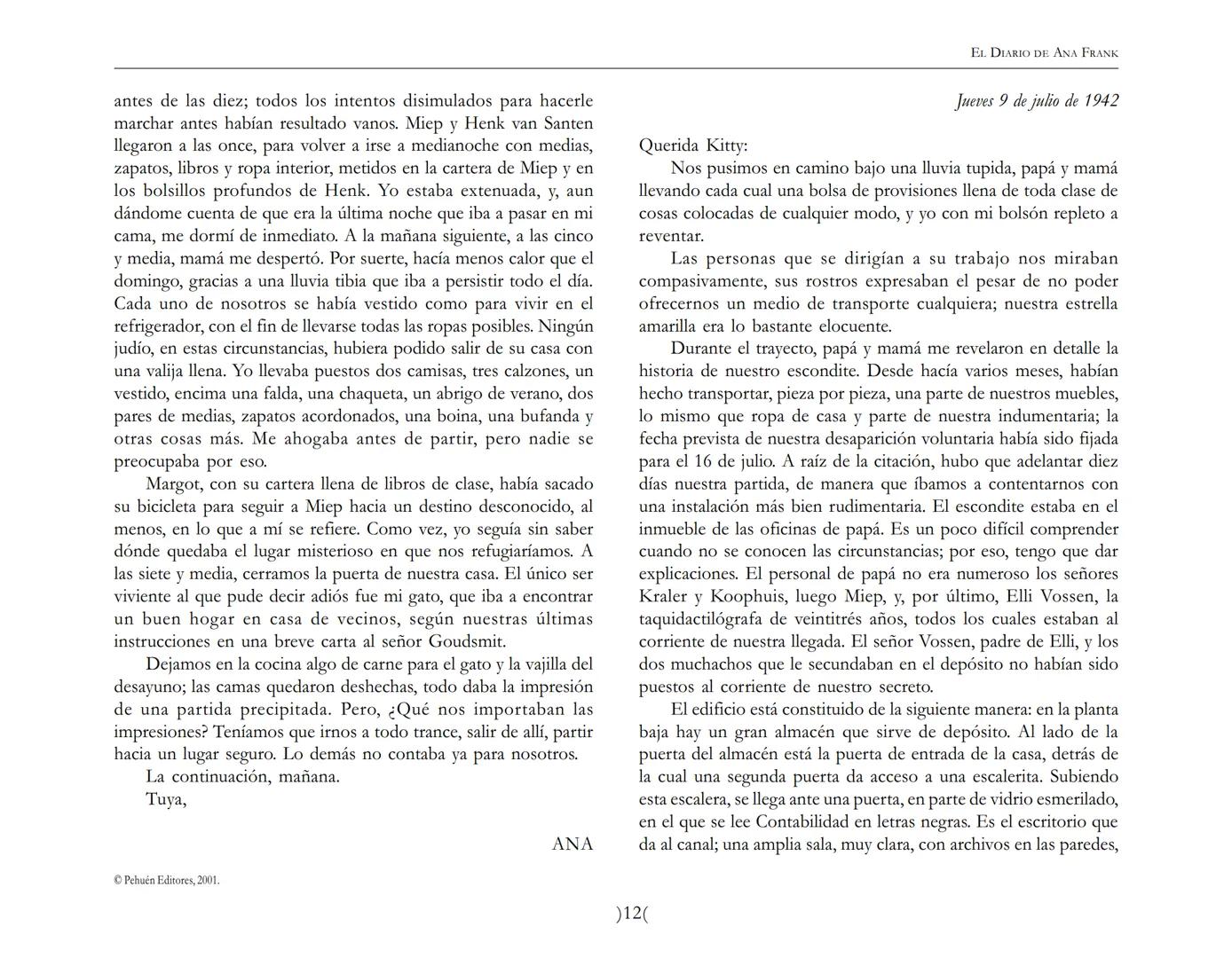 El Diario de
Ana Frank ## EL DIARIO DE ANA FRANK
## NOTA DEL TRADUCTOR
Función de mediar -de intermediar- entre dos mundos, entre
dos univ