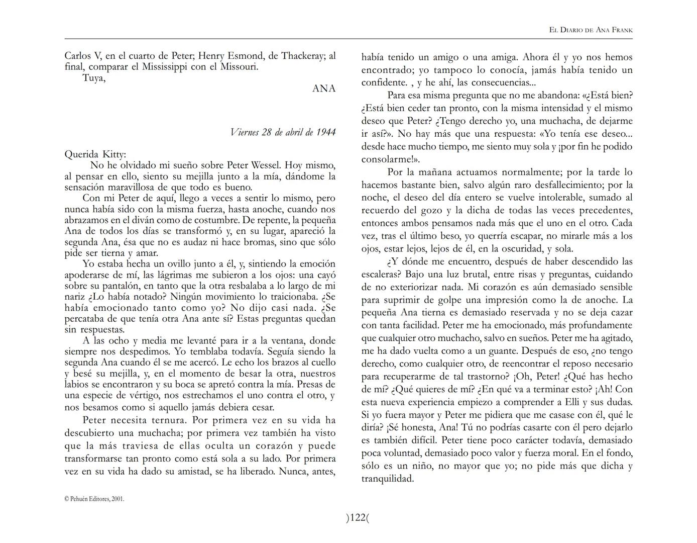 El Diario de
Ana Frank ## EL DIARIO DE ANA FRANK
## NOTA DEL TRADUCTOR
Función de mediar -de intermediar- entre dos mundos, entre
dos univ