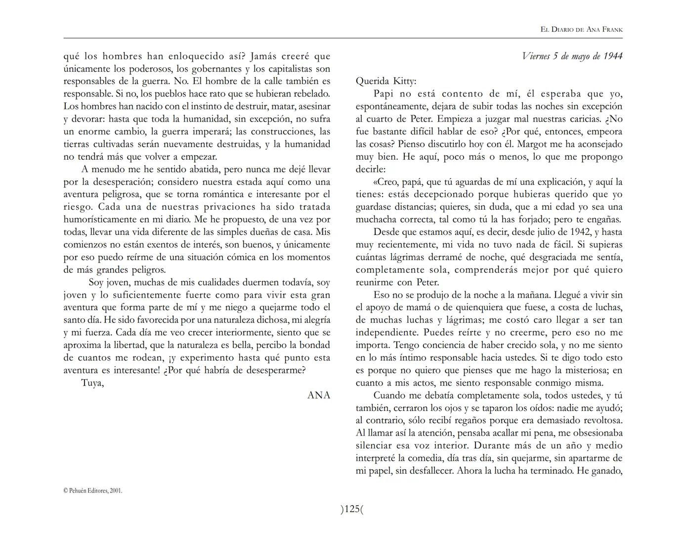 El Diario de
Ana Frank ## EL DIARIO DE ANA FRANK
## NOTA DEL TRADUCTOR
Función de mediar -de intermediar- entre dos mundos, entre
dos univ