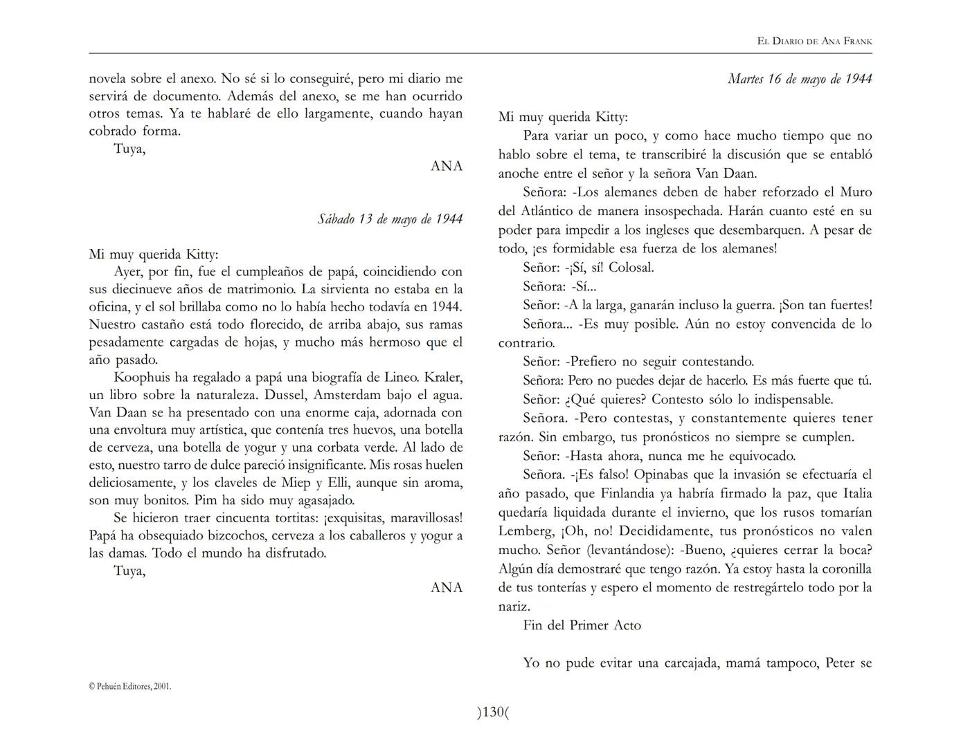 El Diario de
Ana Frank ## EL DIARIO DE ANA FRANK
## NOTA DEL TRADUCTOR
Función de mediar -de intermediar- entre dos mundos, entre
dos univ