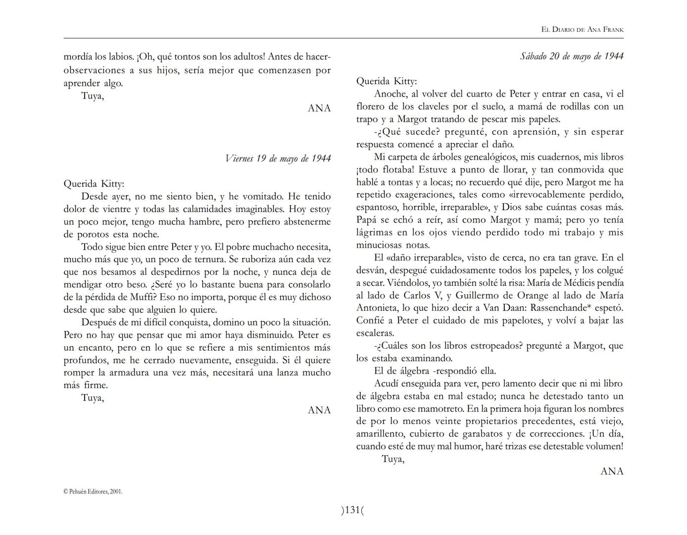 El Diario de
Ana Frank ## EL DIARIO DE ANA FRANK
## NOTA DEL TRADUCTOR
Función de mediar -de intermediar- entre dos mundos, entre
dos univ