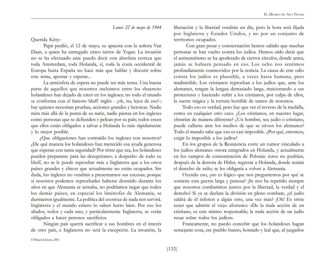El Diario de
Ana Frank ## EL DIARIO DE ANA FRANK
## NOTA DEL TRADUCTOR
Función de mediar -de intermediar- entre dos mundos, entre
dos univ