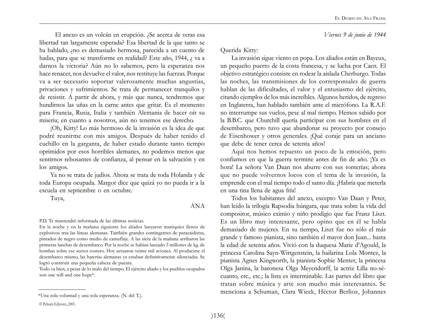 El Diario de
Ana Frank ## EL DIARIO DE ANA FRANK
## NOTA DEL TRADUCTOR
Función de mediar -de intermediar- entre dos mundos, entre
dos univ