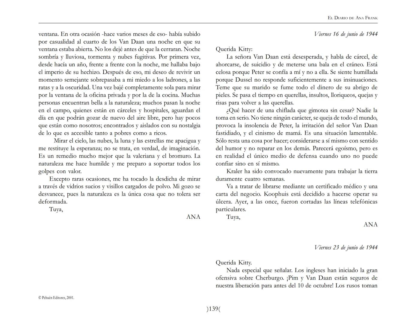 El Diario de
Ana Frank ## EL DIARIO DE ANA FRANK
## NOTA DEL TRADUCTOR
Función de mediar -de intermediar- entre dos mundos, entre
dos univ