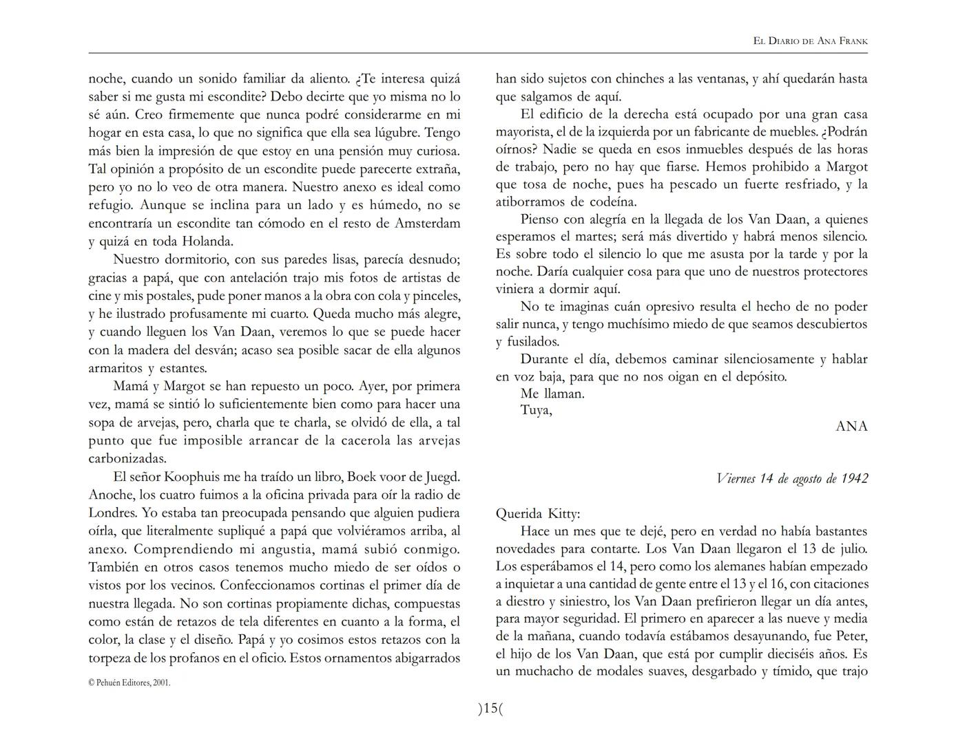 El Diario de
Ana Frank ## EL DIARIO DE ANA FRANK
## NOTA DEL TRADUCTOR
Función de mediar -de intermediar- entre dos mundos, entre
dos univ