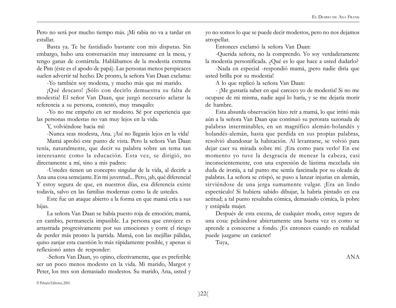 El Diario de
Ana Frank ## EL DIARIO DE ANA FRANK
## NOTA DEL TRADUCTOR
Función de mediar -de intermediar- entre dos mundos, entre
dos univ