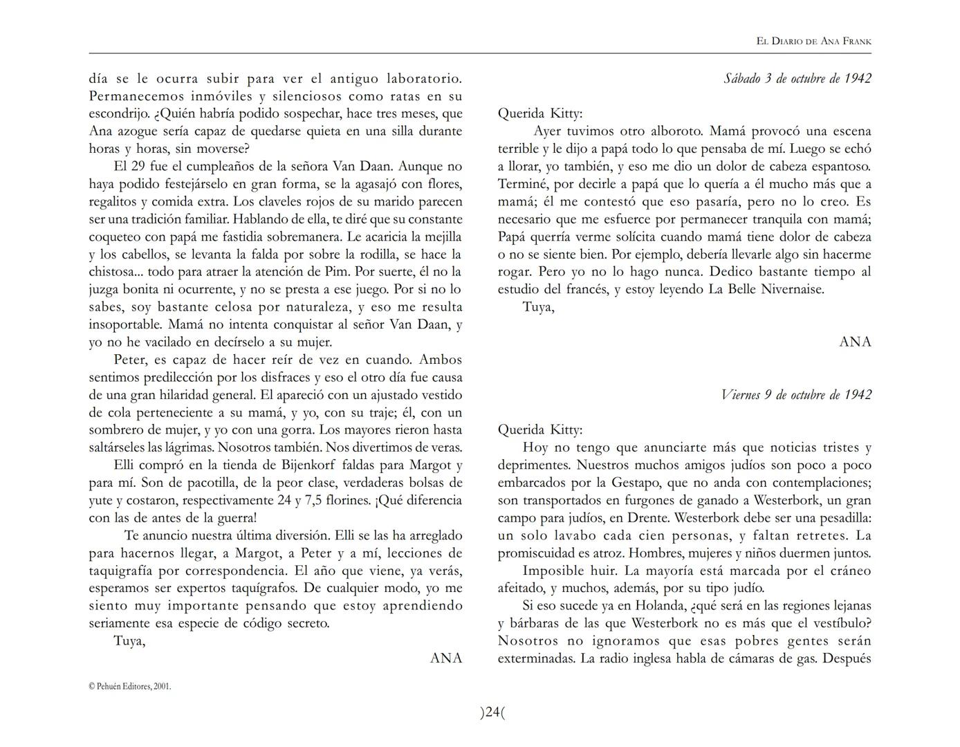 El Diario de
Ana Frank ## EL DIARIO DE ANA FRANK
## NOTA DEL TRADUCTOR
Función de mediar -de intermediar- entre dos mundos, entre
dos univ