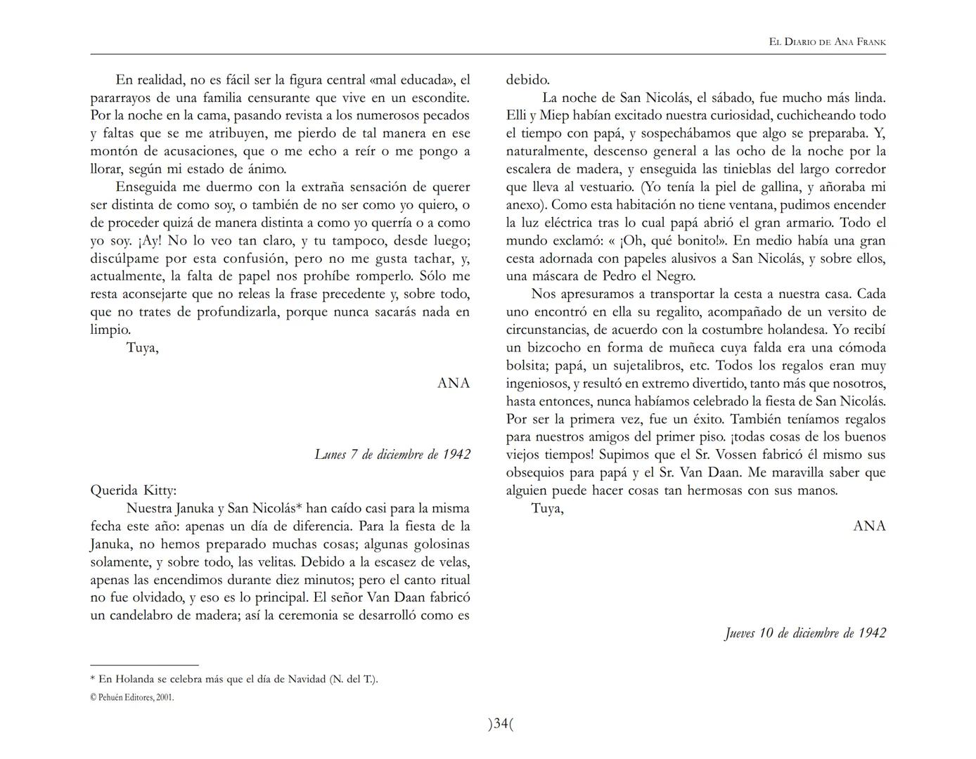 El Diario de
Ana Frank ## EL DIARIO DE ANA FRANK
## NOTA DEL TRADUCTOR
Función de mediar -de intermediar- entre dos mundos, entre
dos univ