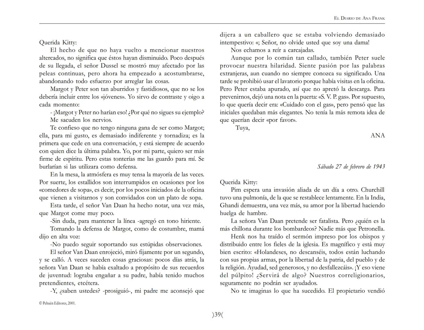 El Diario de
Ana Frank ## EL DIARIO DE ANA FRANK
## NOTA DEL TRADUCTOR
Función de mediar -de intermediar- entre dos mundos, entre
dos univ