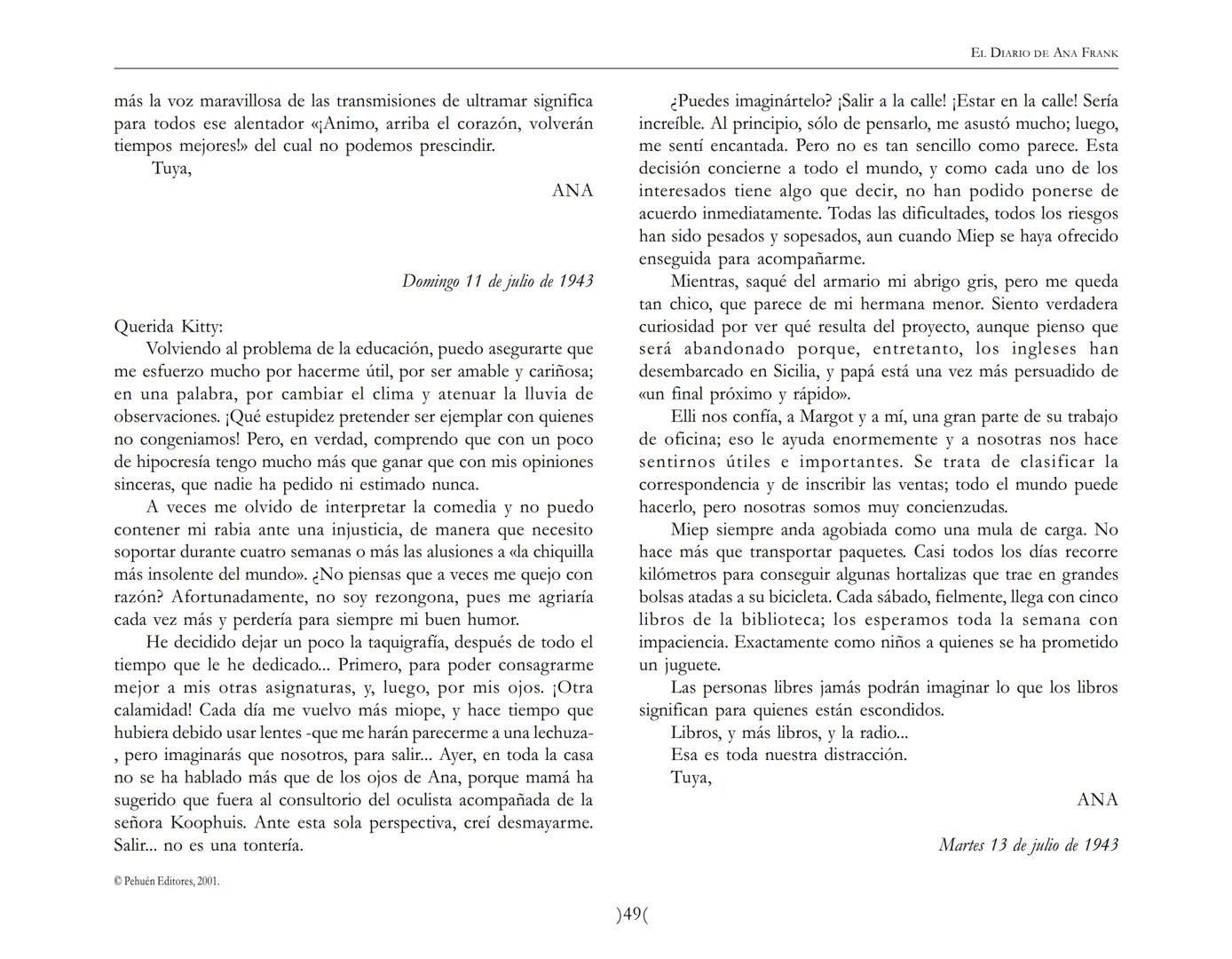 El Diario de
Ana Frank ## EL DIARIO DE ANA FRANK
## NOTA DEL TRADUCTOR
Función de mediar -de intermediar- entre dos mundos, entre
dos univ
