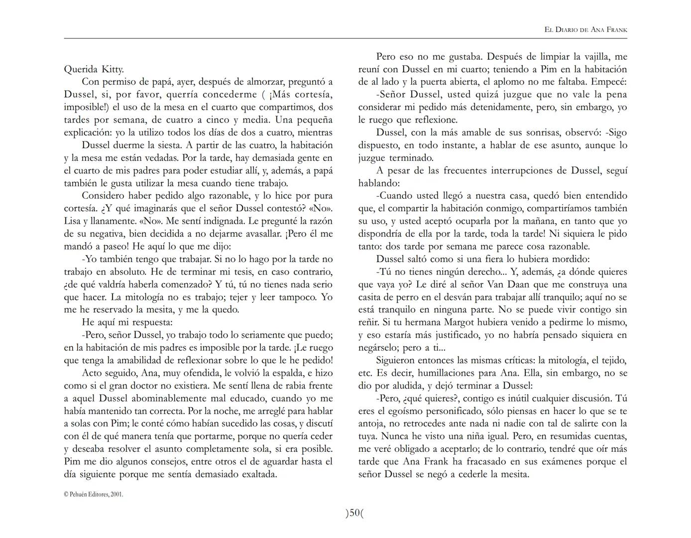 El Diario de
Ana Frank ## EL DIARIO DE ANA FRANK
## NOTA DEL TRADUCTOR
Función de mediar -de intermediar- entre dos mundos, entre
dos univ