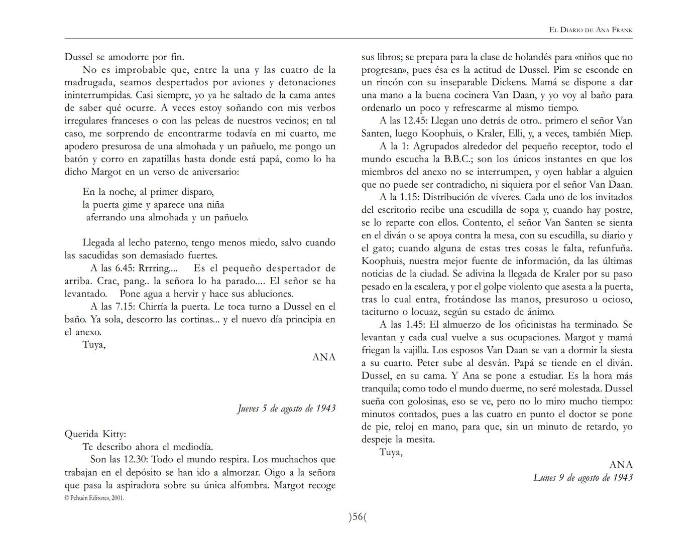El Diario de
Ana Frank ## EL DIARIO DE ANA FRANK
## NOTA DEL TRADUCTOR
Función de mediar -de intermediar- entre dos mundos, entre
dos univ