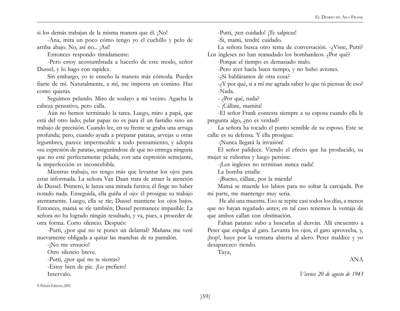 El Diario de
Ana Frank ## EL DIARIO DE ANA FRANK
## NOTA DEL TRADUCTOR
Función de mediar -de intermediar- entre dos mundos, entre
dos univ