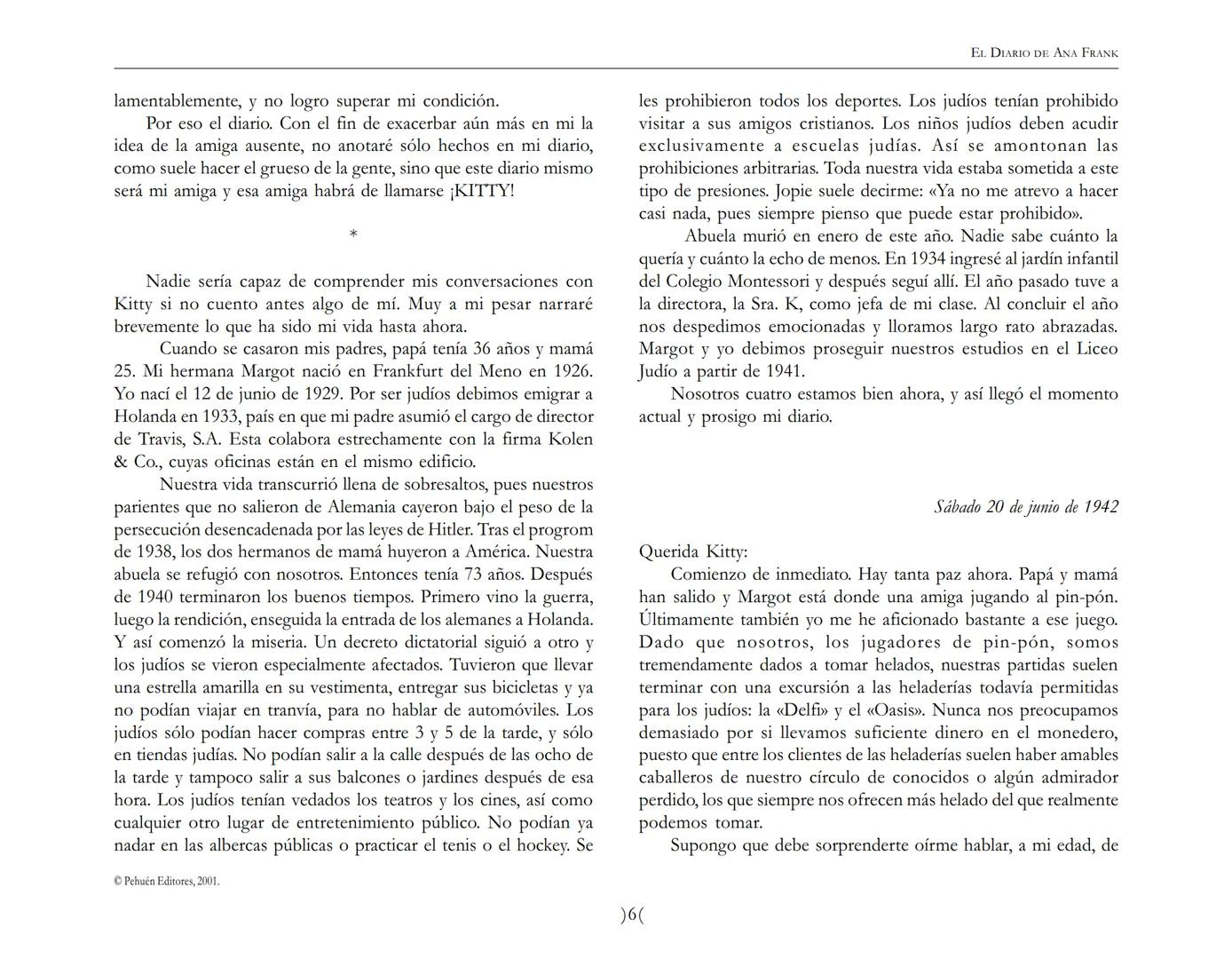 El Diario de
Ana Frank ## EL DIARIO DE ANA FRANK
## NOTA DEL TRADUCTOR
Función de mediar -de intermediar- entre dos mundos, entre
dos univ