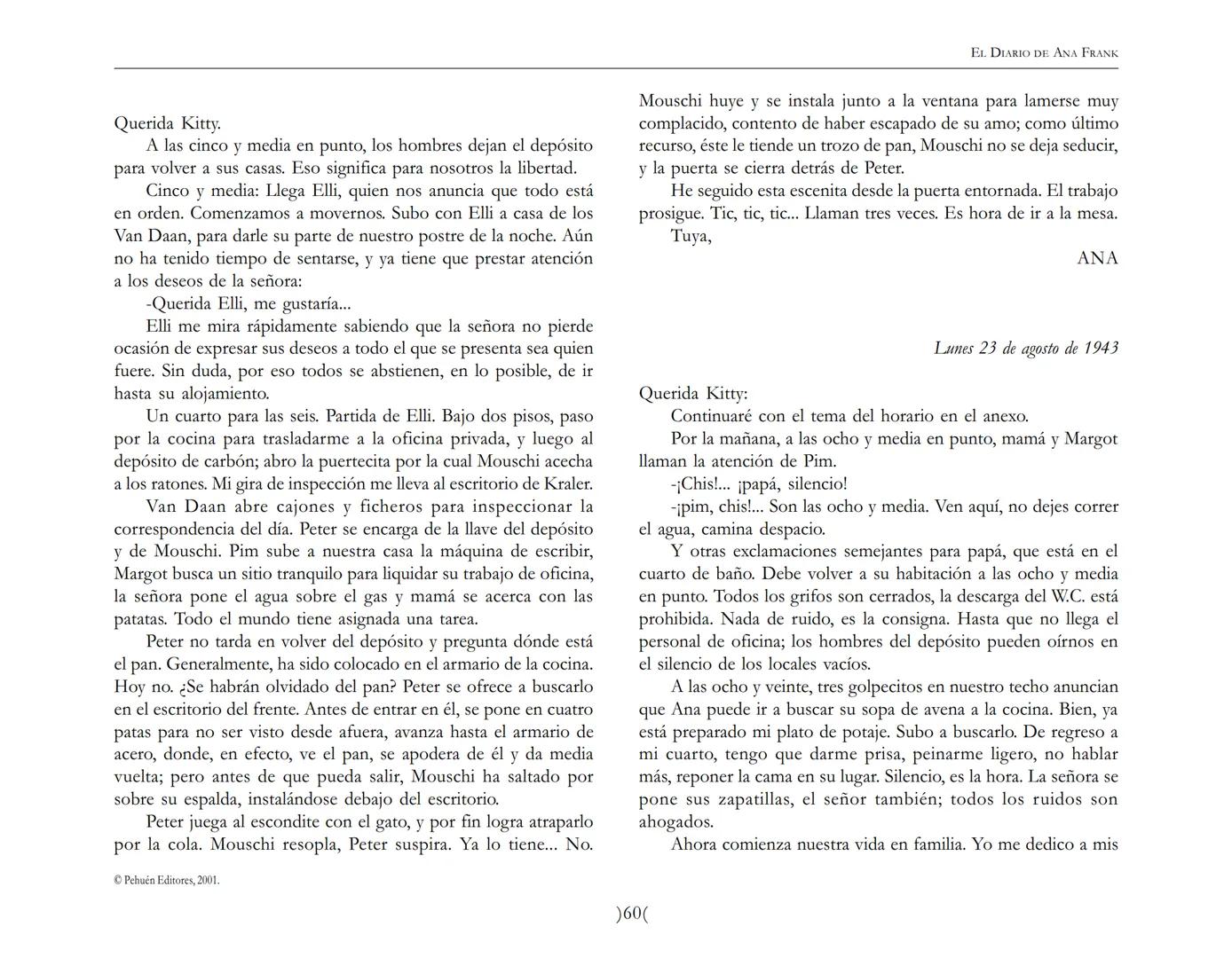 El Diario de
Ana Frank ## EL DIARIO DE ANA FRANK
## NOTA DEL TRADUCTOR
Función de mediar -de intermediar- entre dos mundos, entre
dos univ