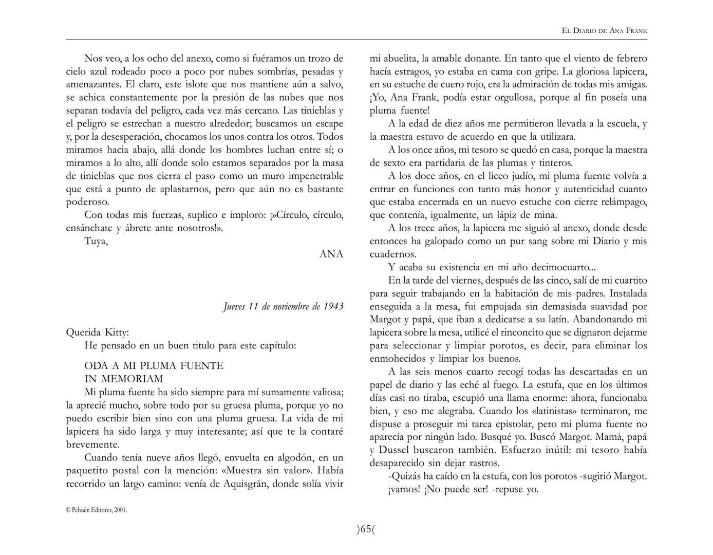 El Diario de
Ana Frank ## EL DIARIO DE ANA FRANK
## NOTA DEL TRADUCTOR
Función de mediar -de intermediar- entre dos mundos, entre
dos univ