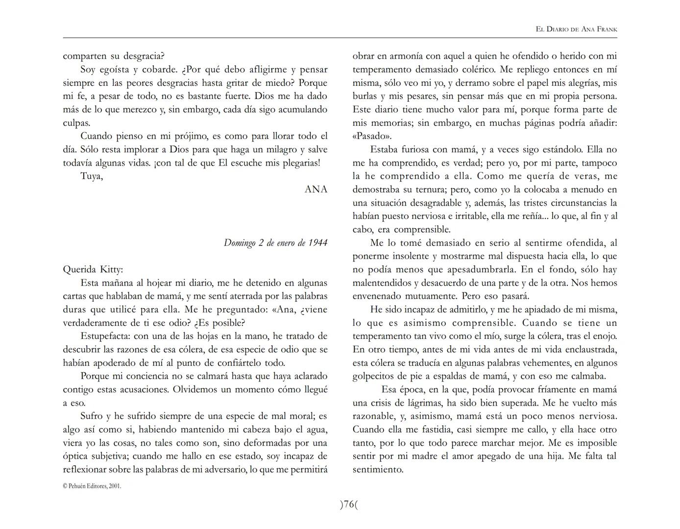 El Diario de
Ana Frank ## EL DIARIO DE ANA FRANK
## NOTA DEL TRADUCTOR
Función de mediar -de intermediar- entre dos mundos, entre
dos univ