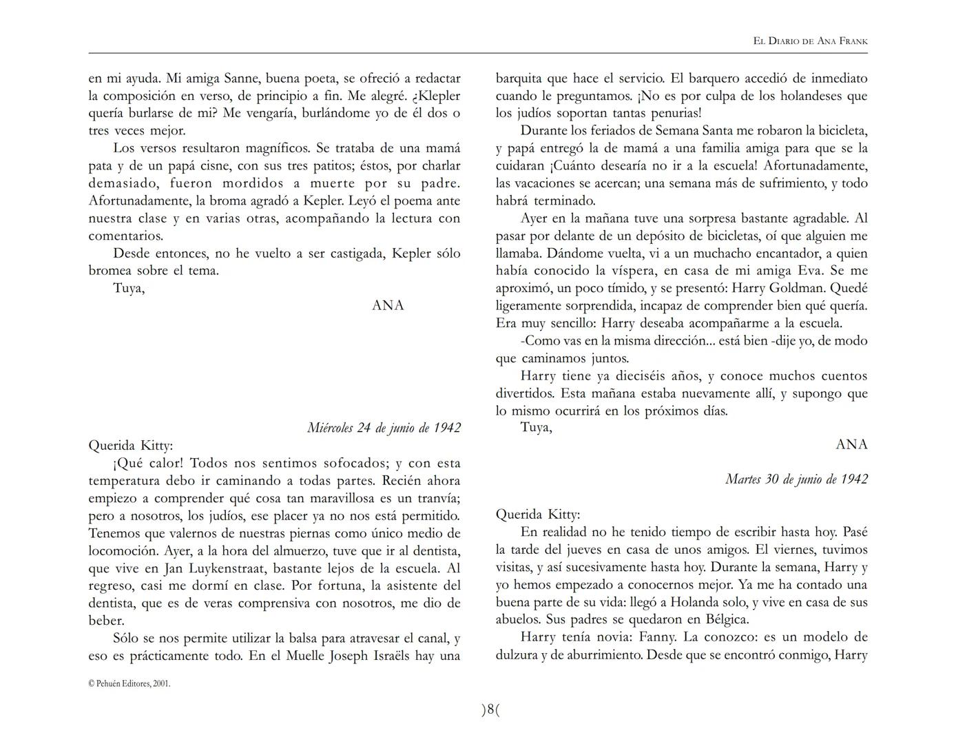El Diario de
Ana Frank ## EL DIARIO DE ANA FRANK
## NOTA DEL TRADUCTOR
Función de mediar -de intermediar- entre dos mundos, entre
dos univ