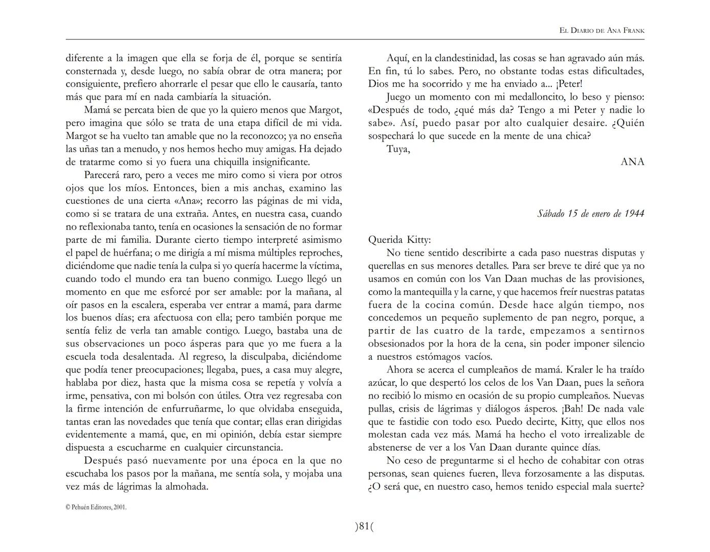 El Diario de
Ana Frank ## EL DIARIO DE ANA FRANK
## NOTA DEL TRADUCTOR
Función de mediar -de intermediar- entre dos mundos, entre
dos univ