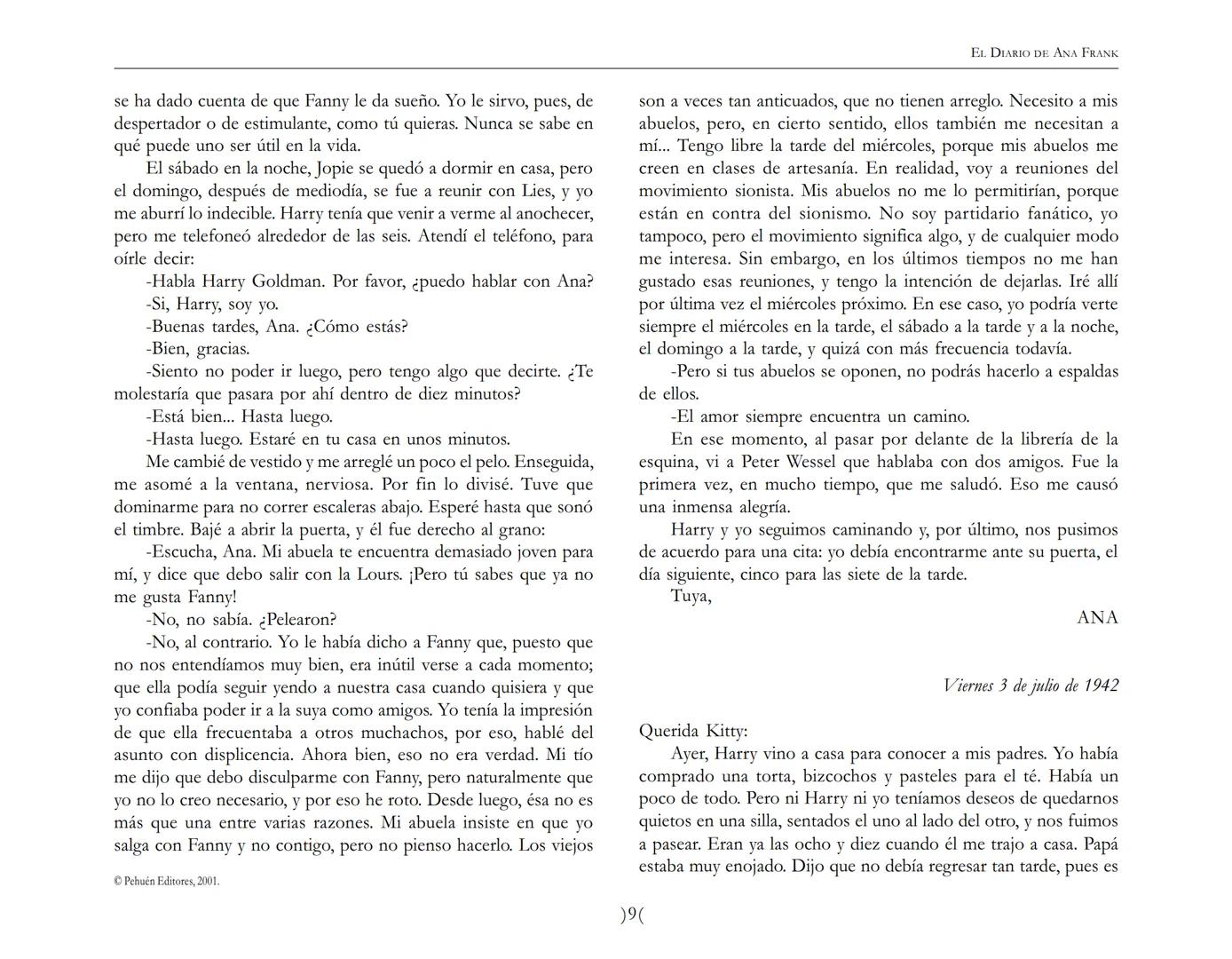 El Diario de
Ana Frank ## EL DIARIO DE ANA FRANK
## NOTA DEL TRADUCTOR
Función de mediar -de intermediar- entre dos mundos, entre
dos univ